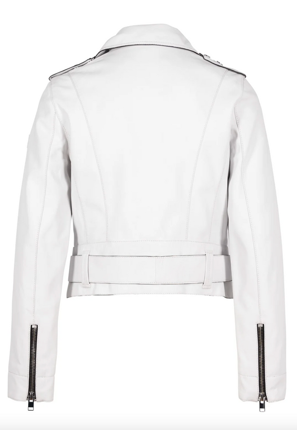 Celin RF Leather Jacket - White