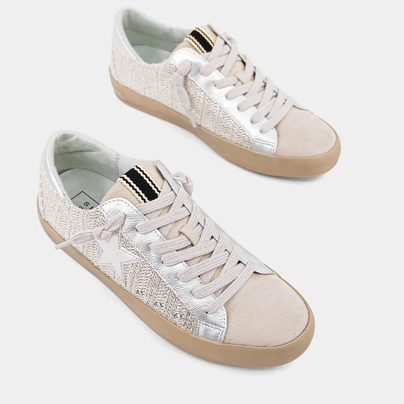 Paula Sneaker - Silver Woven