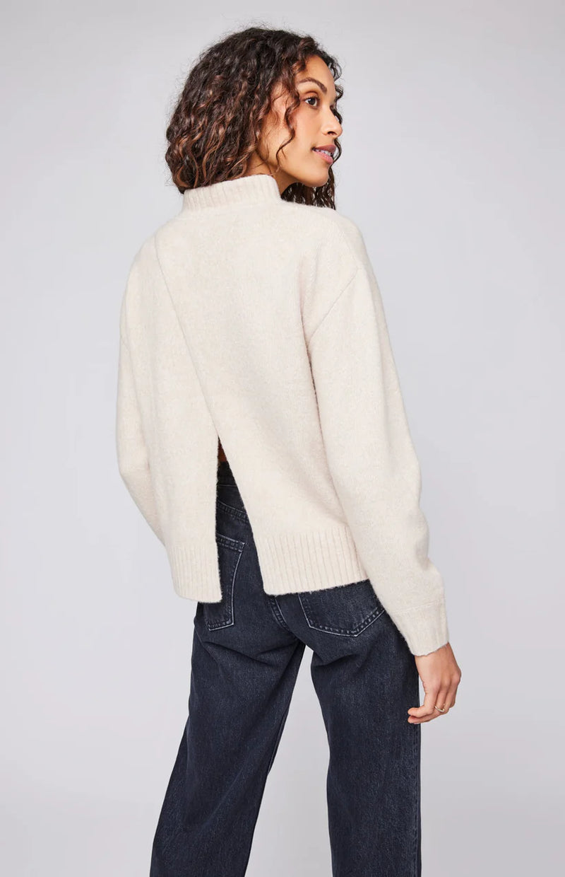 Crane Pullover Sweater - Heather Bone