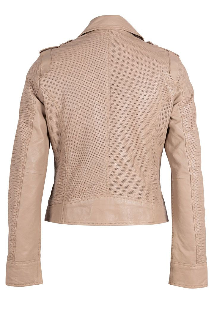 Sinta RF Leather Jacket - Sand