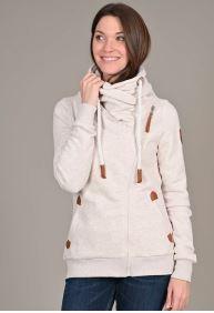 Hestia Full Zip Sweatshirt - Heather Oatmeal