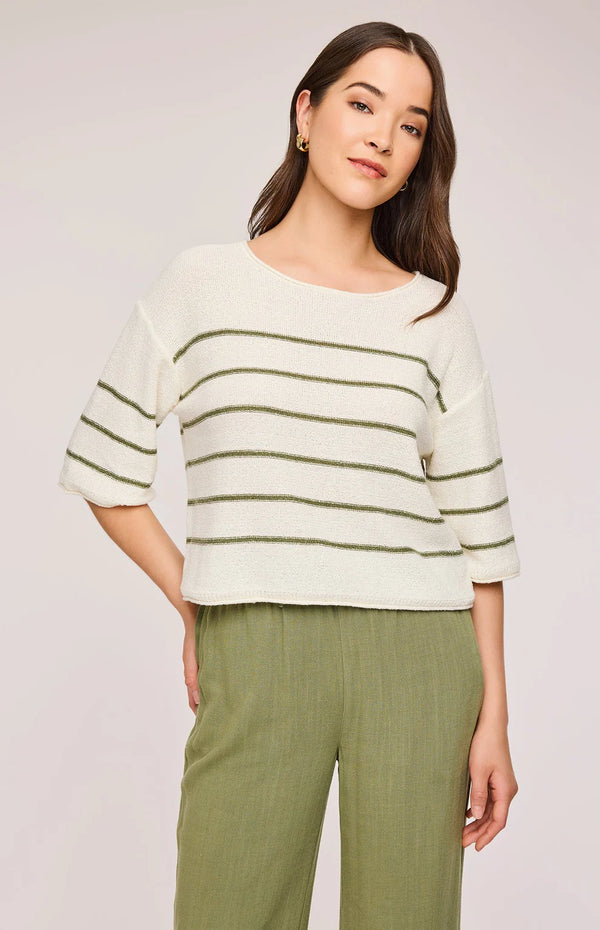 Kerigan Knit Sweater - Matcha Stripe