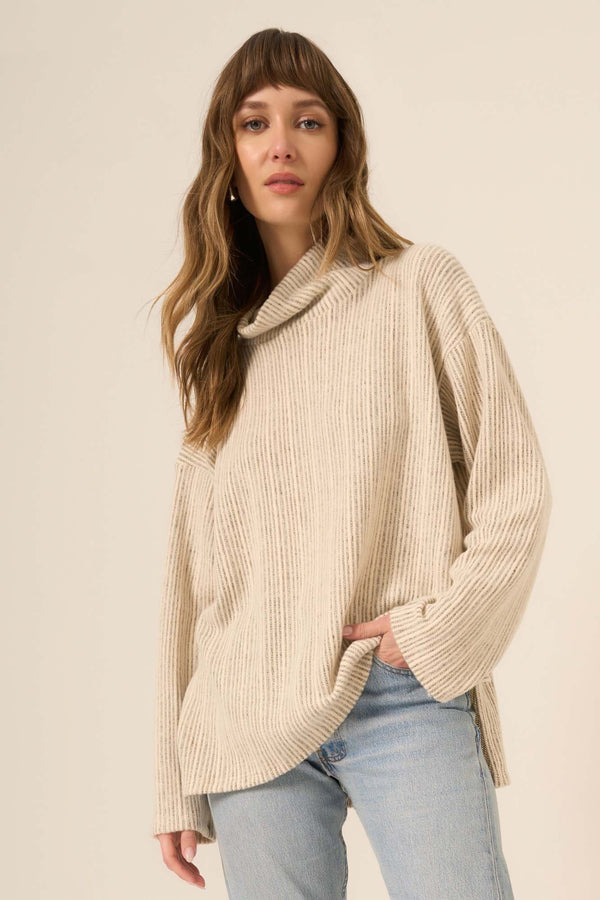 Juniper Brushed Funnel Neck Top