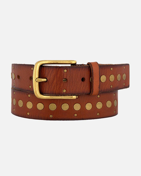 Faye Leather Belt - Cognac