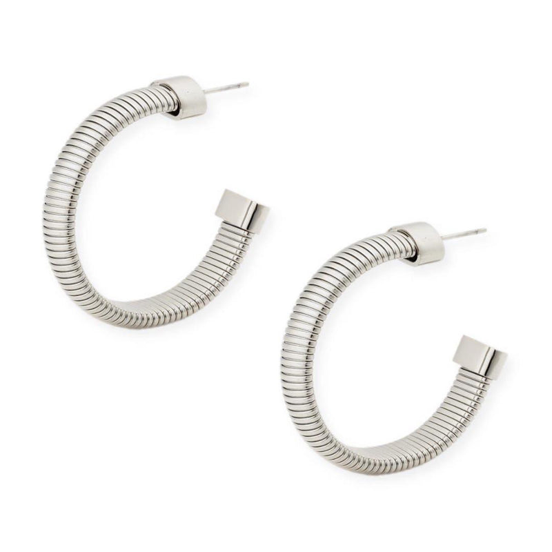 She's Timeless Hoops - Silver Plated