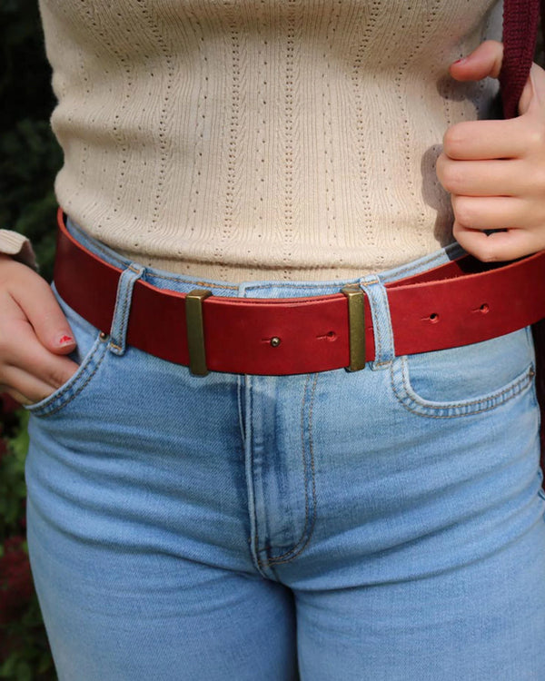 Jip Leather Belt - Wine