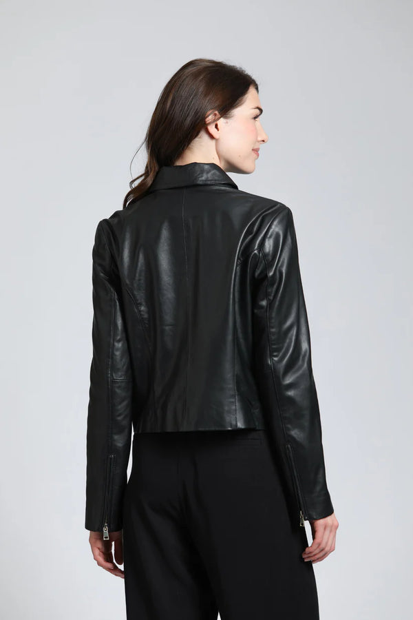 Lamb Leather Jacket w/ Patched Pockets