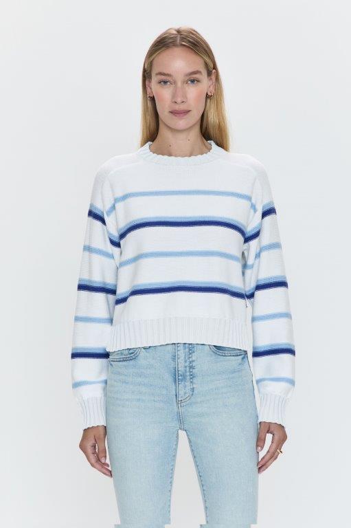 Adina Everyday Sweater - Pacific Stripe