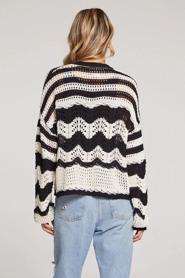 Heather Sweater - Black & White