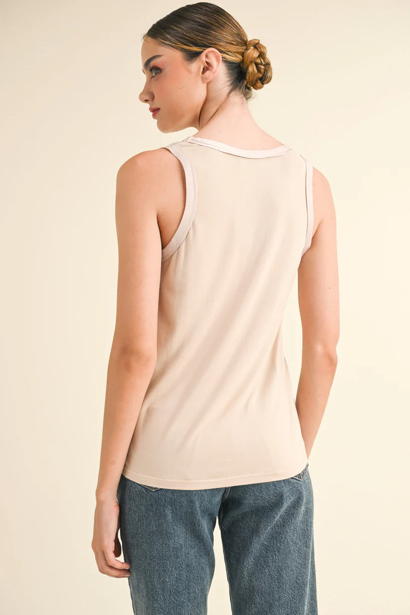 Cassidy Tank Top - Stone