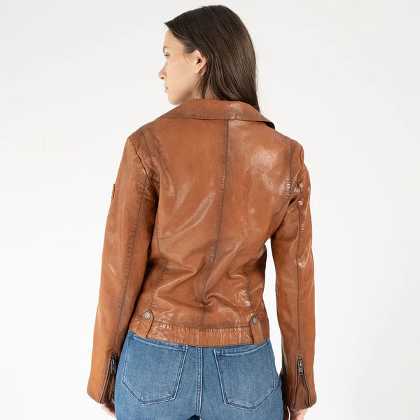 Fayola RF Leather Jacket - Cognac