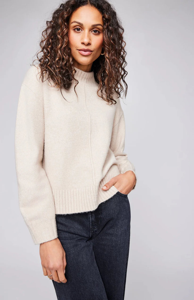 Crane Pullover Sweater - Heather Bone