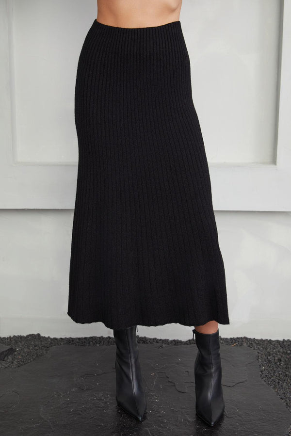 Italian Flair Knit Midi Skirt