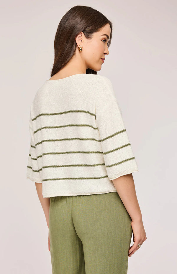 Kerigan Knit Sweater - Matcha Stripe