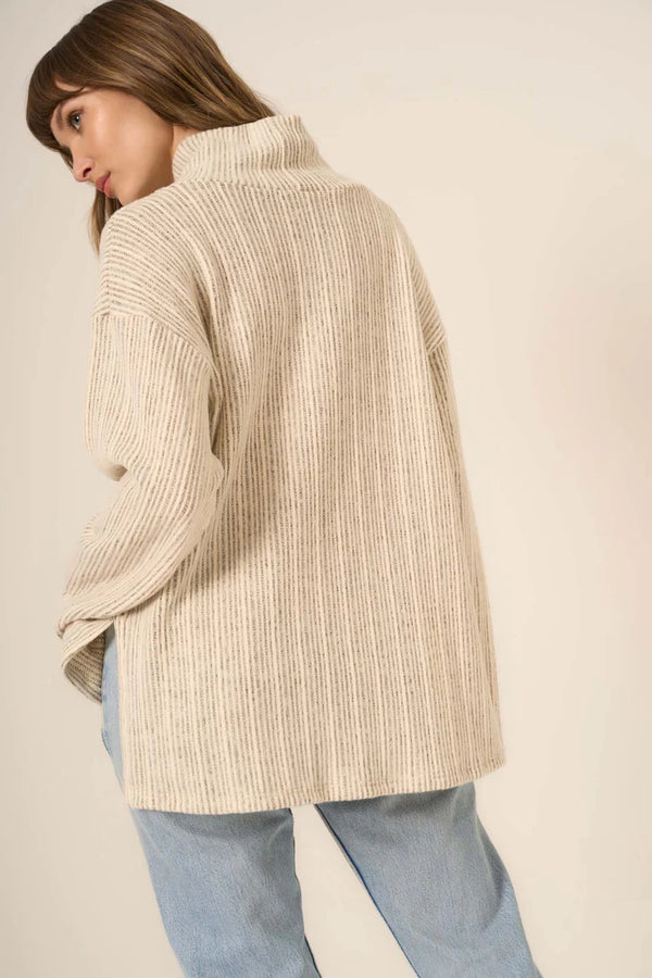 Juniper Brushed Funnel Neck Top