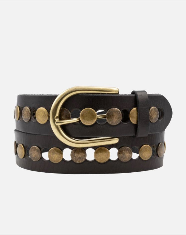 Jasmyn | Studded Western Belt -Black