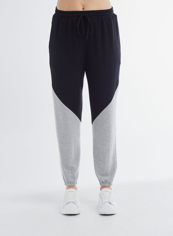 Black and Grey Light Weight Knit Jogger