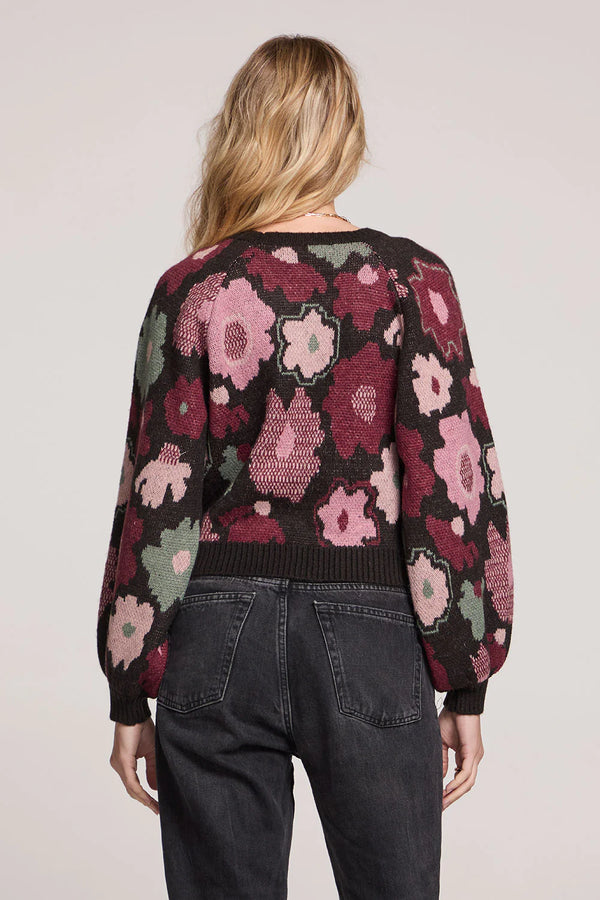 Noble Sweater - Pink Blooming Floral