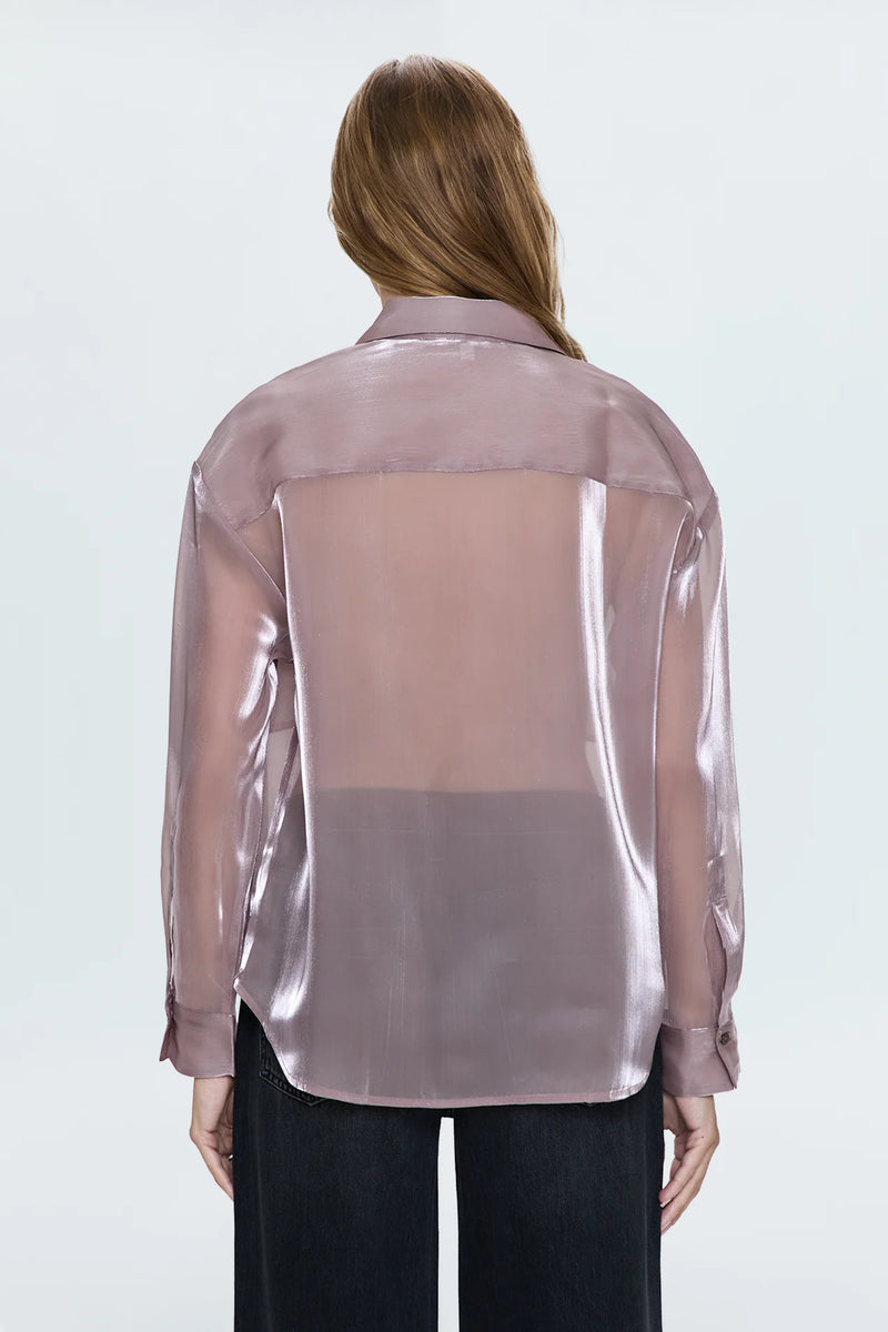 Miranda Sheer Shirt - Pink Plum