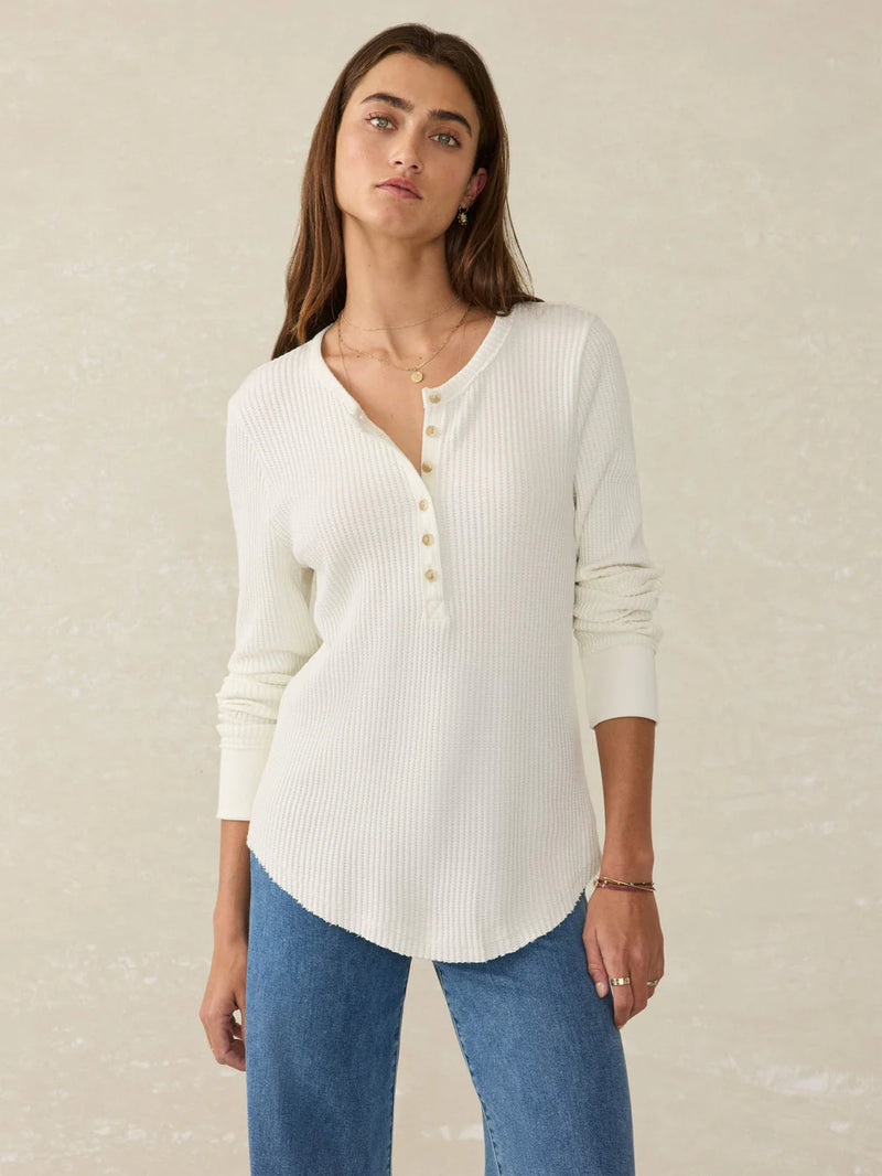 Legend Apres Waffle Henley - Egret