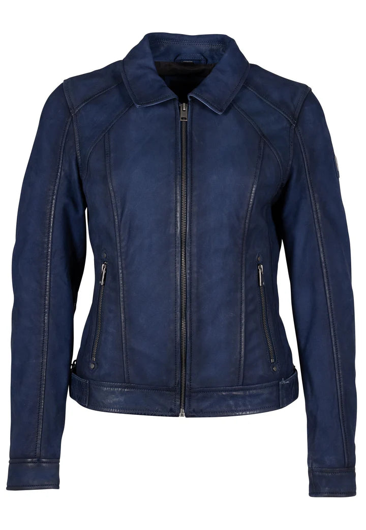 Sunny RF Leather Jacket - Blue